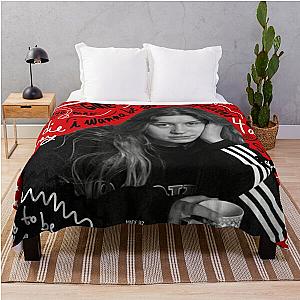 Cool Girl in red - Songs Throw Blanket