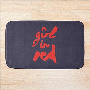 girl in red brush logo Bath Mat