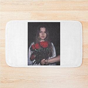 Girl in red flowers Bath Mat