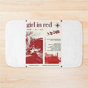 Girl In Red Retro Bath Mat