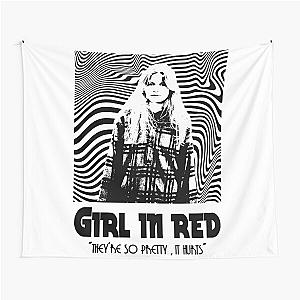 Girl in red - Retro Tapestry