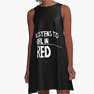 LISTENS TO GIRL IN RED - DISCREET PRIDE A-Line Dress