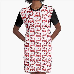 logo girl in red Graphic T-Shirt Dress