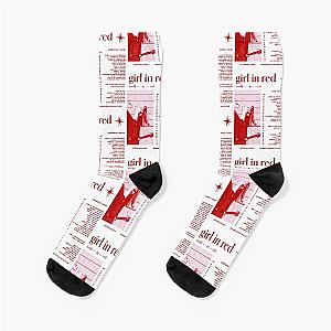 girl in red world in red tour Socks