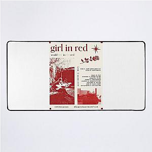 Girl In Red Retro Desk Mat