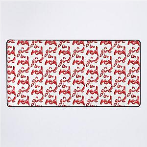 logo girl in red Desk Mat