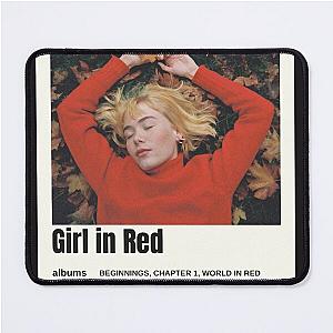 Girl in red vintage music Mouse Pad