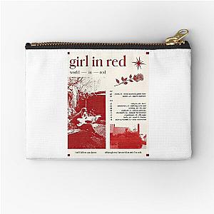 Girl In Red Retro Zipper Pouch