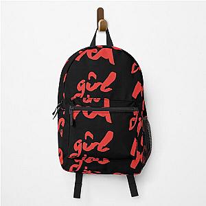 girl in red brush logo Backpack