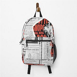 Retro girl in red poster Backpack