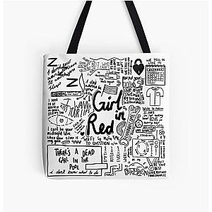 girl in red  All Over Print Tote Bag