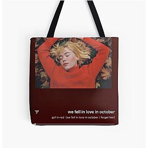 Girl in red  All Over Print Tote Bag