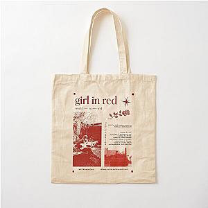 Girl In Red Retro Cotton Tote Bag