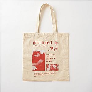 girl in red world in red tour star Cotton Tote Bag