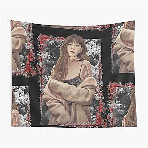 Kim Tae yeon Girls Generation SNSD Taeyeon Korean Kpop Floral Design Tapestry