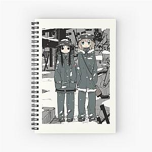 Girls' Last Tour  Shōjo Shūmatsu Ryokō : Girls Framed Army Vintage Spiral Notebook