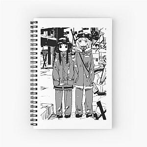 Girls' Last Tour  Shōjo Shūmatsu Ryokō : Girls Framed Salt and Pepper Spiral Notebook