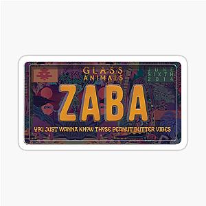 Zaba Glass License Sticker