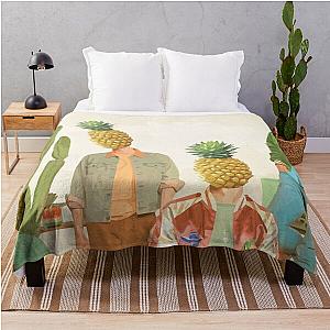 Glass Animals Pineapple Head Throw Blanket