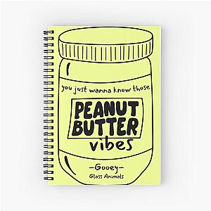 Glass Animals Zaba Lyric Art Peanut Butter Vibes Spiral Notebook
