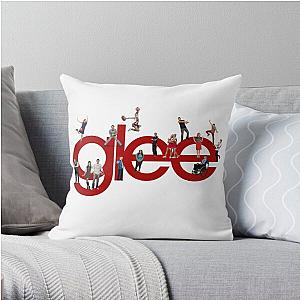 Glee Pillows - Glee logo with the cast Throw Pillow RB2403