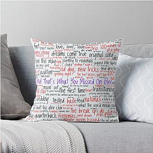 Glee Pillows - And That's What You Missed On Glee - Episodes Throw Pillow RB2403