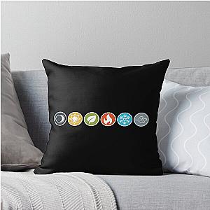 Element Symbols HQ Horizontal Gloomhaven inspired Throw Pillow