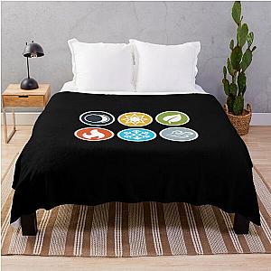 Element Symbols Compact Vertical Gloomhaven inspired Throw Blanket