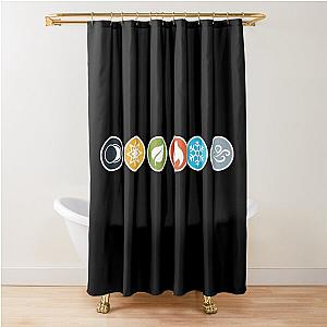 Element Symbols HQ - Horizontal Gloomhaven Shower Curtain
