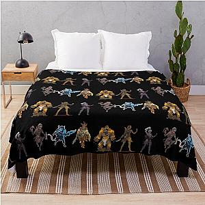 Gloomhaven Starter Characters Pixel Design Board Game Inspired Graphic Tabletop Gaming Throw Blanket
