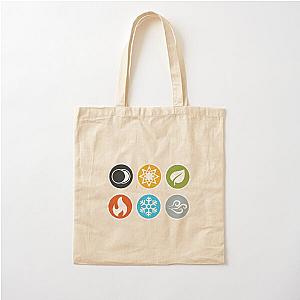 Element Symbols HQ Compact Vertical Gloomhaven inspired Cotton Tote Bag