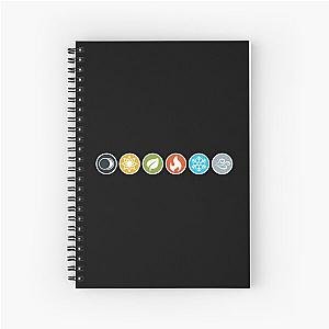 Element Symbols HQ Horizontal Gloomhaven inspired Spiral Notebook
