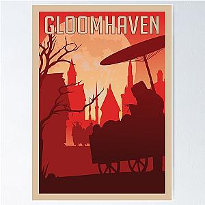 Gloomhaven Board Game Minimalist Travel Poster Style Gaming Art Print