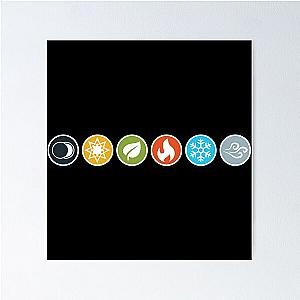 Element Symbols HQ - Horizontal Gloomhaven Poster
