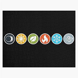 Element Symbols HQ Horizontal Gloomhaven inspired Jigsaw Puzzle