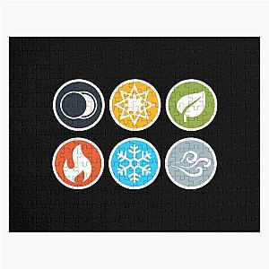 Element Symbols Compact Vertical Gloomhaven inspired Jigsaw Puzzle
