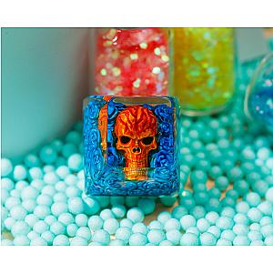Orange Skull Keycap- Gaming Keycap- Artisan Keycap-