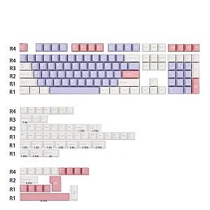 140 Keys GMK Lavender Violet Keycaps