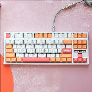 141 Keys PBT GMK Peaches n Cream Keycaps Cherry Profile