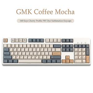 140 Keys PBT GMK Coffee Mocha Keycaps Cherry Profile