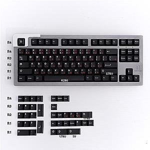 124 Keys GMK YMK Cherry Profile Tripleshot Black Japanese Keycaps
