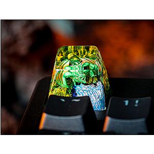 Green Dragon Keycap- Artisan Keycap- Resin Keycap Gift for Him