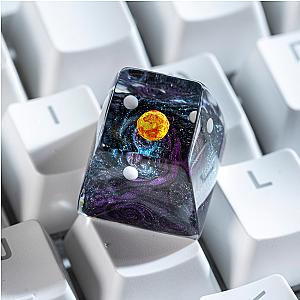 Galaxy Keycap- Solar System Keycap- Artisan Keycacp- Resin for Cherry MX Keyboard