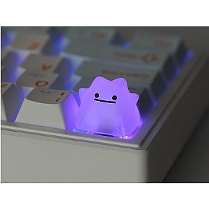 Crystal Ditto Keycap- Pokemon Keycap- Keycap for RGB Keyboard- SA Profile Keycap- Anime Keycap