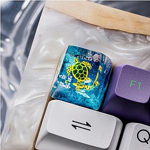 Turtle Keycap- Blue Ocean Keycap- SA Profile Keycap- Aquatic Creature Keycap