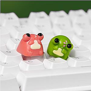 Frog Keycap- Frog Artisan Keycap- Funny Keycap- Resin KeycapGift for Her