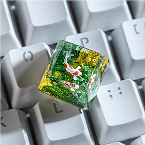 Red White Koi Green Yelow Coral Keycap- Koi Fish Keycap For RGB Keyboard