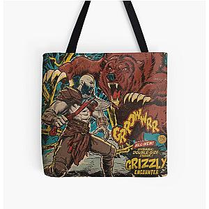 God of War Ragnarök - Bear Fight Comic book cover Fan Art All Over Print Tote Bag