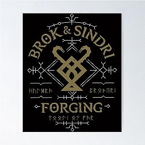 God Of War Brok  Sindri Forging Gifts Poster