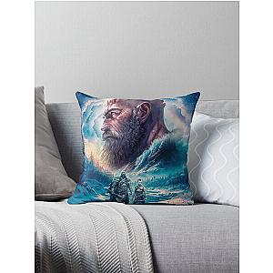 God of War Ragnarök Kratos & Atreus Throw Pillow